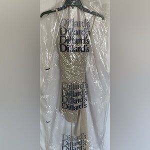 Sparkly champagne homecoming dress